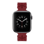 Dây đồng hồ silicone họa tiết bông tuyết cho Apple Watch Series, 7 41mm / 6&SE&5&4 40mm / 3&2&1 38mm, 7 45mm / 6&SE&5&4 44mm / 3&2&1 42mm