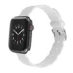 Dây đồng hồ silicone họa tiết bông tuyết cho Apple Watch Series, 7 41mm / 6&SE&5&4 40mm / 3&2&1 38mm, 7 45mm / 6&SE&5&4 44mm / 3&2&1 42mm