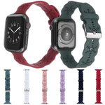 Dây đồng hồ silicone họa tiết bông tuyết cho Apple Watch Series, 7 41mm / 6&SE&5&4 40mm / 3&2&1 38mm, 7 45mm / 6&SE&5&4 44mm / 3&2&1 42mm