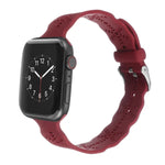 Dây đồng hồ silicone họa tiết bông tuyết cho Apple Watch Series, 7 41mm / 6&SE&5&4 40mm / 3&2&1 38mm, 7 45mm / 6&SE&5&4 44mm / 3&2&1 42mm