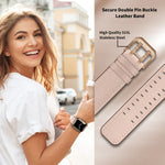 Dây đồng hồ da khóa đôi cho Apple Watch Series, 7 41mm / 6&SE&5&4 40mm / 3&2&1 38mm, 7 45mm / 6&SE&5&4 44mm / 3&2&1 42mm