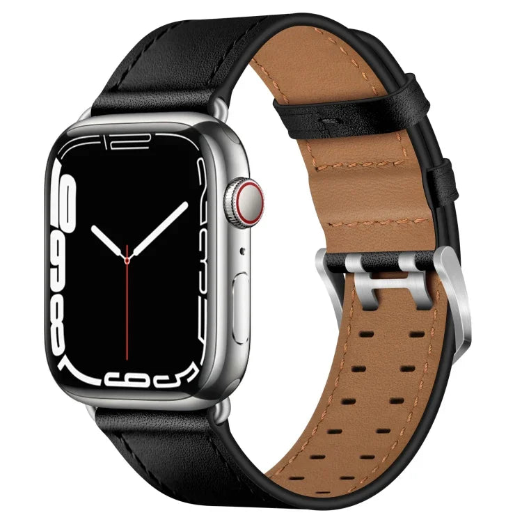 Dây đồng hồ da khóa đôi cho Apple Watch Series, 7 41mm / 6&SE&5&4 40mm / 3&2&1 38mm, 7 45mm / 6&SE&5&4 44mm / 3&2&1 42mm