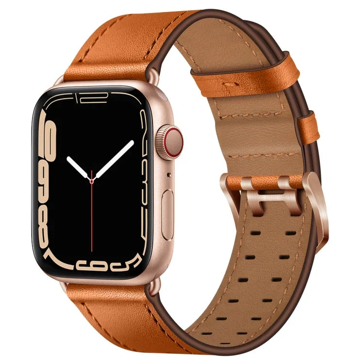 Dây đồng hồ da khóa đôi cho Apple Watch Series, 7 41mm / 6&SE&5&4 40mm / 3&2&1 38mm, 7 45mm / 6&SE&5&4 44mm / 3&2&1 42mm