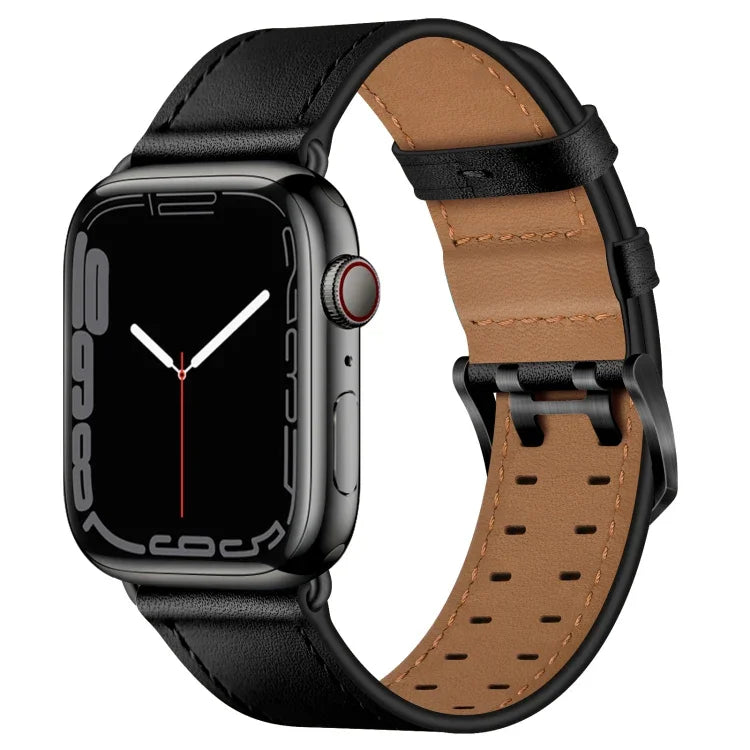 Dây đồng hồ da khóa đôi cho Apple Watch Series, 7 41mm / 6&SE&5&4 40mm / 3&2&1 38mm, 7 45mm / 6&SE&5&4 44mm / 3&2&1 42mm