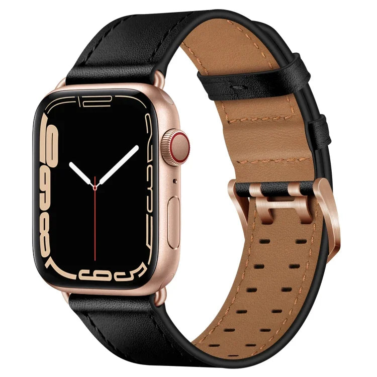 Dây đồng hồ da khóa đôi cho Apple Watch Series, 7 41mm / 6&SE&5&4 40mm / 3&2&1 38mm, 7 45mm / 6&SE&5&4 44mm / 3&2&1 42mm