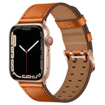 Dây đồng hồ da khóa đôi cho Apple Watch Series, 7 41mm / 6&SE&5&4 40mm / 3&2&1 38mm, 7 45mm / 6&SE&5&4 44mm / 3&2&1 42mm