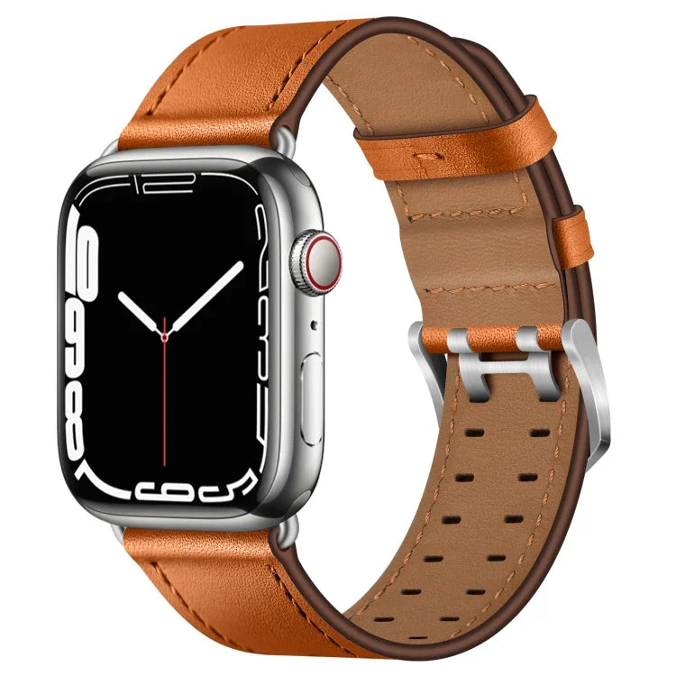 Dây đồng hồ da khóa đôi cho Apple Watch Series, 7 41mm / 6&SE&5&4 40mm / 3&2&1 38mm, 7 45mm / 6&SE&5&4 44mm / 3&2&1 42mm