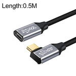 Cáp nối dài truyền dữ liệu và sạc USB-C / Type-C cái sang đực góc vuông 10Gbps, dài 25cm, 50cm, 1m