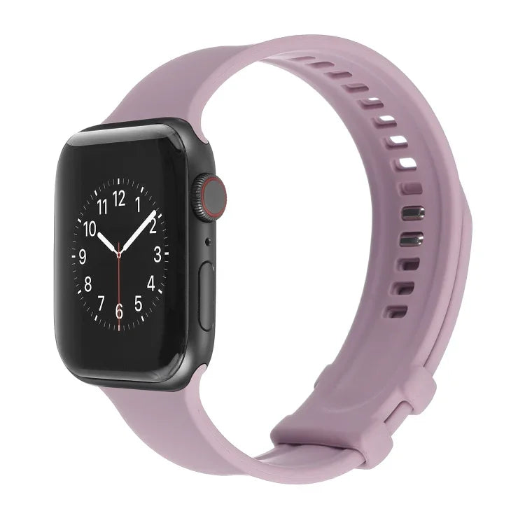 Dây đồng hồ silicone khóa vuông cho Apple Watch Series, 7 41mm / 6&SE&5&4 40mm / 3&2&1 38mm, 7 45mm / 6&SE&5&4 44mm / 3&2&1 42mm