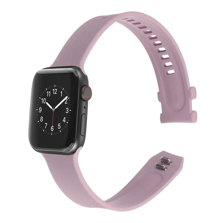 Dây đồng hồ silicone khóa vuông cho Apple Watch Series, 7 41mm / 6&SE&5&4 40mm / 3&2&1 38mm, 7 45mm / 6&SE&5&4 44mm / 3&2&1 42mm