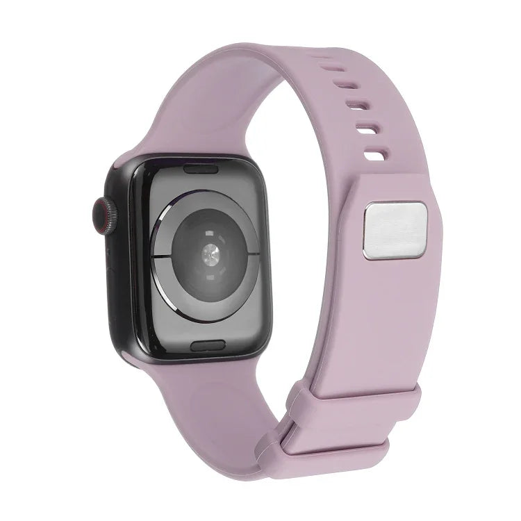 Dây đồng hồ silicone khóa vuông cho Apple Watch Series, 7 41mm / 6&SE&5&4 40mm / 3&2&1 38mm, 7 45mm / 6&SE&5&4 44mm / 3&2&1 42mm