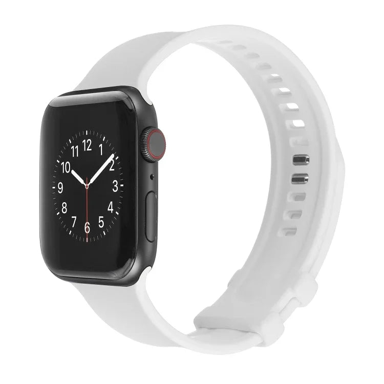 Dây đồng hồ silicone khóa vuông cho Apple Watch Series, 7 41mm / 6&SE&5&4 40mm / 3&2&1 38mm, 7 45mm / 6&SE&5&4 44mm / 3&2&1 42mm
