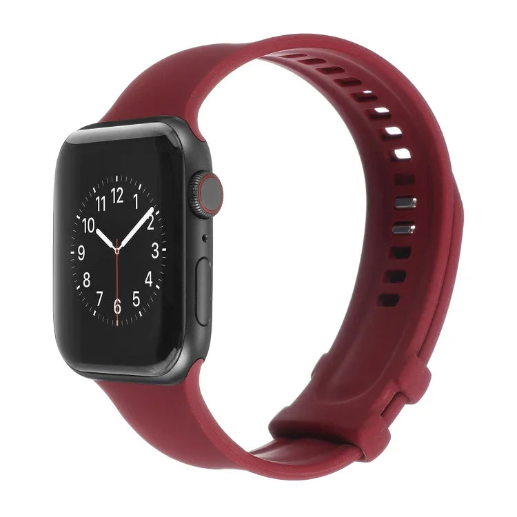 Dây đồng hồ silicone khóa vuông cho Apple Watch Series, 7 41mm / 6&SE&5&4 40mm / 3&2&1 38mm, 7 45mm / 6&SE&5&4 44mm / 3&2&1 42mm