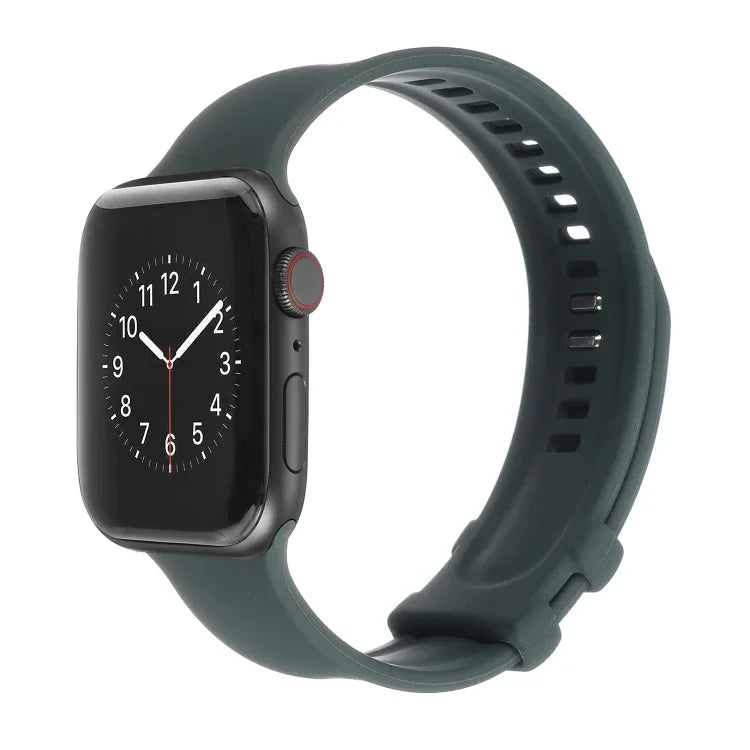 Dây đồng hồ silicone khóa vuông cho Apple Watch Series, 7 41mm / 6&SE&5&4 40mm / 3&2&1 38mm, 7 45mm / 6&SE&5&4 44mm / 3&2&1 42mm