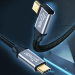 Cáp truyền dữ liệu và sạc USB-C / Type-C đực thẳng sang đực góc vuông 10Gbps, dài 50cm, 1m, 1.5m, 2m, 3m