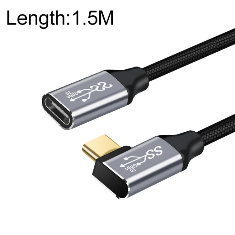 Cáp nối dài truyền dữ liệu và sạc USB-C / Type-C cái sang đực góc vuông 10Gbps, dài 1.5m, 2m, 3m