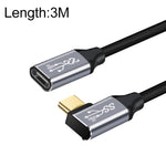 Cáp nối dài truyền dữ liệu và sạc USB-C / Type-C cái sang đực góc vuông 10Gbps, dài 1.5m, 2m, 3m