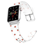 Dây đồng hồ trong suốt khóa vuông cho Apple Watch Series, 7 41mm / 6&SE&5&4 40mm / 3&2&1 38mm, 7 45mm / 6&SE&5&4 44mm / 3&2&1 42mm