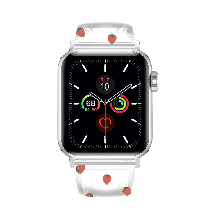 Dây đồng hồ trong suốt khóa vuông cho Apple Watch Series, 7 41mm / 6&SE&5&4 40mm / 3&2&1 38mm, 7 45mm / 6&SE&5&4 44mm / 3&2&1 42mm