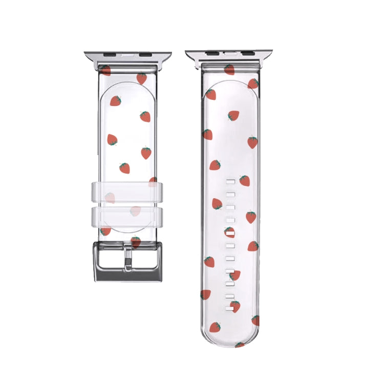 Dây đồng hồ trong suốt khóa vuông cho Apple Watch Series, 7 41mm / 6&SE&5&4 40mm / 3&2&1 38mm, 7 45mm / 6&SE&5&4 44mm / 3&2&1 42mm