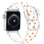 Dây đồng hồ trong suốt khóa vuông cho Apple Watch Series, 7 41mm / 6&SE&5&4 40mm / 3&2&1 38mm, 7 45mm / 6&SE&5&4 44mm / 3&2&1 42mm