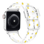 Dây đồng hồ trong suốt khóa vuông cho Apple Watch Series, 7 41mm / 6&SE&5&4 40mm / 3&2&1 38mm, 7 45mm / 6&SE&5&4 44mm / 3&2&1 42mm