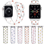 Dây đồng hồ trong suốt khóa vuông cho Apple Watch Series, 7 41mm / 6&SE&5&4 40mm / 3&2&1 38mm, 7 45mm / 6&SE&5&4 44mm / 3&2&1 42mm