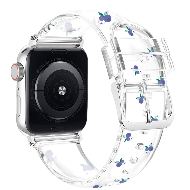 Dây đồng hồ trong suốt khóa vuông cho Apple Watch Series, 7 41mm / 6&SE&5&4 40mm / 3&2&1 38mm, 7 45mm / 6&SE&5&4 44mm / 3&2&1 42mm