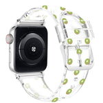 Dây đồng hồ trong suốt khóa vuông cho Apple Watch Series, 7 41mm / 6&SE&5&4 40mm / 3&2&1 38mm, 7 45mm / 6&SE&5&4 44mm / 3&2&1 42mm