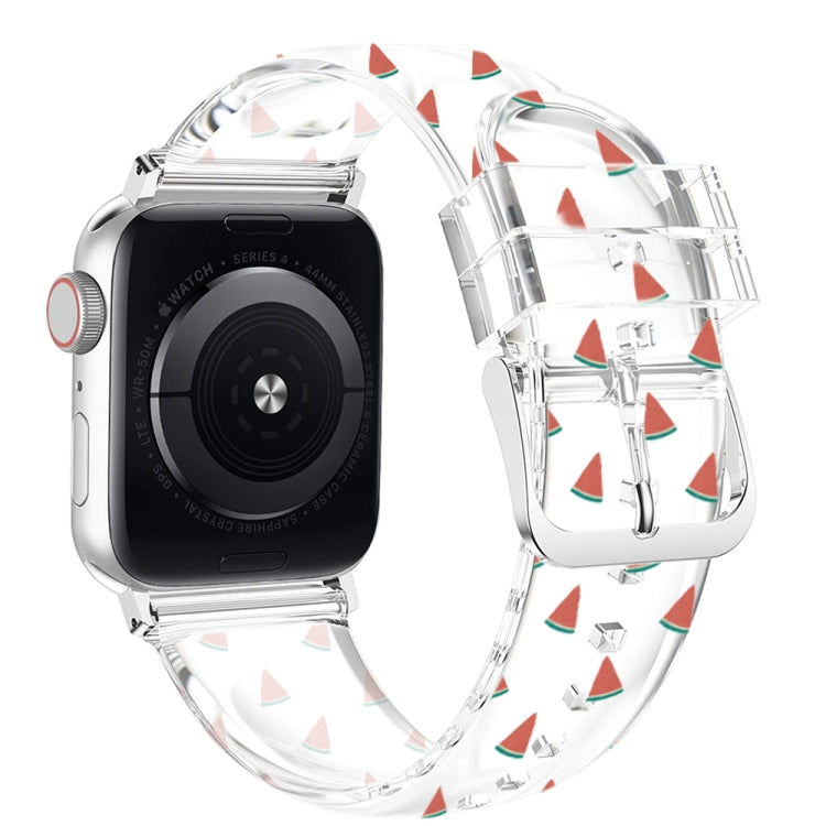 Dây đồng hồ trong suốt khóa vuông cho Apple Watch Series, 7 41mm / 6&SE&5&4 40mm / 3&2&1 38mm, 7 45mm / 6&SE&5&4 44mm / 3&2&1 42mm