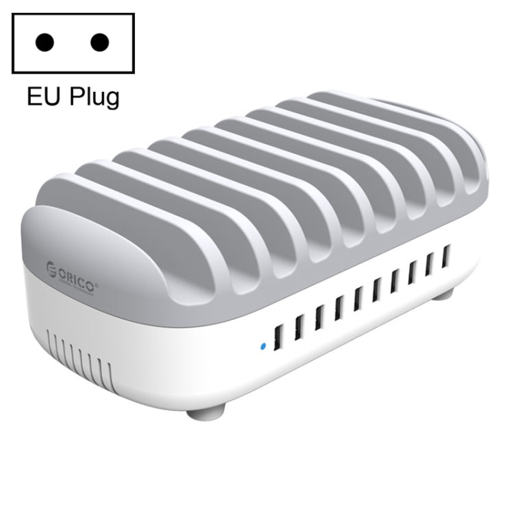 Trạm sạc USB ORICO DUK-10P-DX 120W 5V 2.4A 10 cổng, phích cắm AU, phích cắm EU, phích cắm US, phích cắm UK