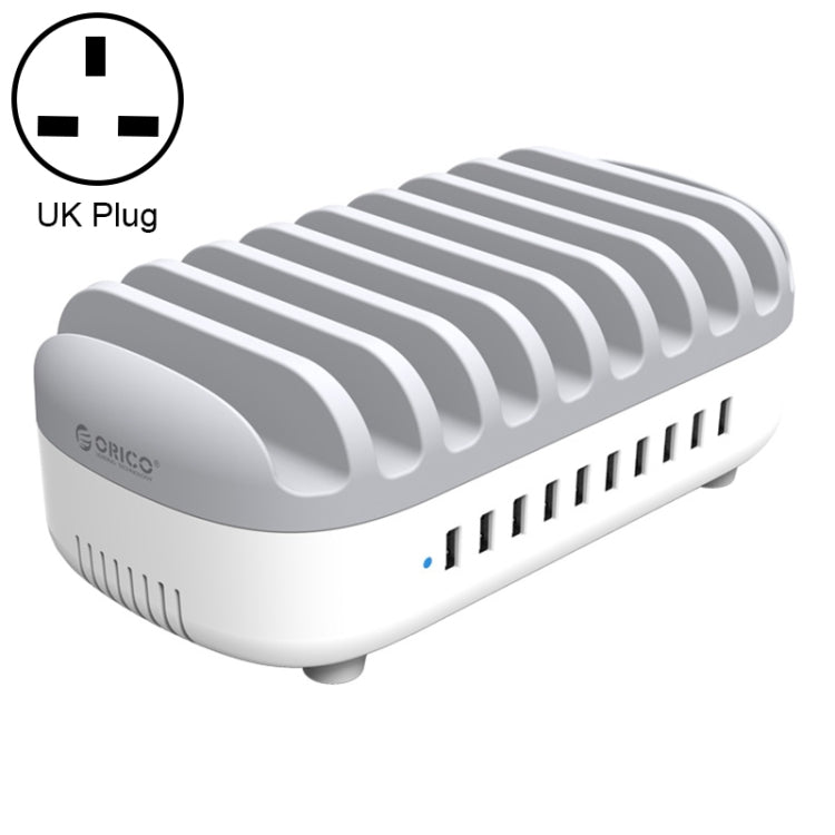 Trạm sạc USB ORICO DUK-10P-DX 120W 5V 2.4A 10 cổng, phích cắm AU, phích cắm EU, phích cắm US, phích cắm UK