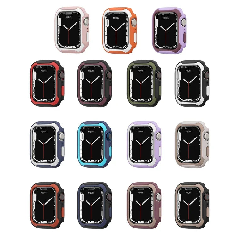 Vỏ đồng hồ hai màu tháo rời cho Apple Watch Series, 7 41mm / 6&SE&5&4 40mm, 7 45mm / 6&SE&5&4 44mm