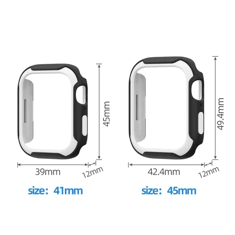 Vỏ đồng hồ hai màu tháo rời cho Apple Watch Series, 7 41mm / 6&SE&5&4 40mm, 7 45mm / 6&SE&5&4 44mm