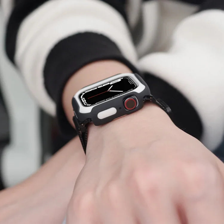 Vỏ đồng hồ hai màu tháo rời cho Apple Watch Series, 7 41mm / 6&SE&5&4 40mm, 7 45mm / 6&SE&5&4 44mm