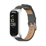Dây đồng hồ da microfiber vỏ kim loại MIJOBS, Dành cho Samsung Galaxy Fit 2