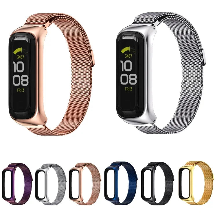 Dây đồng hồ thép không gỉ nam châm Milan MIJOBS, Dành cho Samsung Galaxy Fit 2