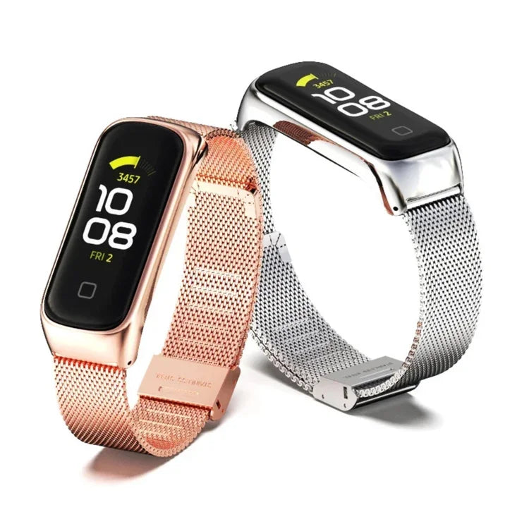 Dây đồng hồ thép không gỉ khóa Milan MIJOBS, Dành cho Samsung Galaxy Fit 2