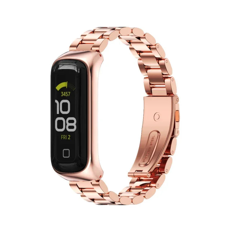 Dây đồng hồ thép không gỉ ba hạt MIJOBS, Dành cho Samsung Galaxy Fit 2