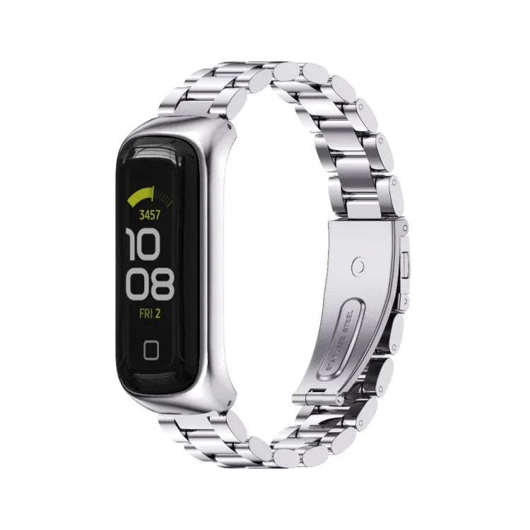 Dây đồng hồ thép không gỉ ba hạt MIJOBS, Dành cho Samsung Galaxy Fit 2