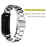 Dây đồng hồ thép không gỉ ba hạt MIJOBS, Dành cho Samsung Galaxy Fit 2