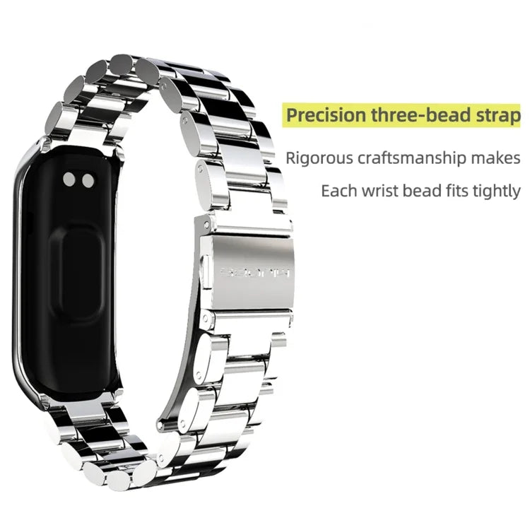 Dây đồng hồ thép không gỉ ba hạt MIJOBS, Dành cho Samsung Galaxy Fit 2