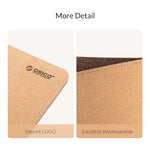 Miếng lót chuột hai mặt ORICO, kích thước: 300x600mm, Cork + Coffee, Cork + Pink PU, Cork + Grey PU