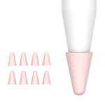Bộ 8 chiếc nắp đầu bút cảm ứng đa năng có thể đeo, màu hồng, vàng, đen, đỏ, xám, nhiều màu, xanh lá, trắng 1, xanh dương