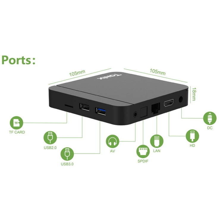 Hộp TV thông minh Tanix W2 Amlogic S905 lõi tứ, 2G+16G, 2G+16G với Wifi kép/BT, 4G+32G với Wifi kép/BT, 4G+64G với Wifi kép/BT