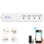 Ổ cắm điện thông minh đa năng SM-SO306-M 4 lỗ + 2 USB, ZigBee 10A, ZigBee 16A, WiFi 10A, WiFi 16A
