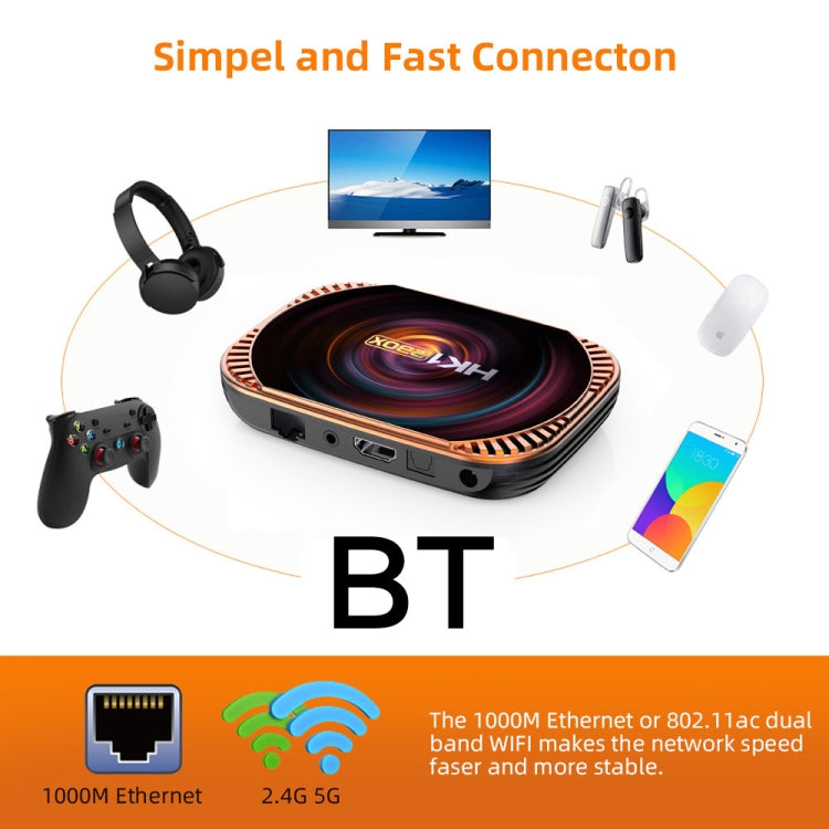 Hộp TV MECOOL HK1RBOX X4 4K, Android 11 CPU Amlogic S905X4 với điều khiển từ xa, 4GB+32GB, 4GB+64GB, 4GB+128GB
