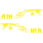 2 PCS/Set D-123 Soldiers Pattern Car Modified Decorative Sticker, D-123
