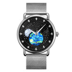 Đồng hồ quartz chống nước SKMEI 9283 khóa thép không gỉ mặt kính, dây thép, dây da