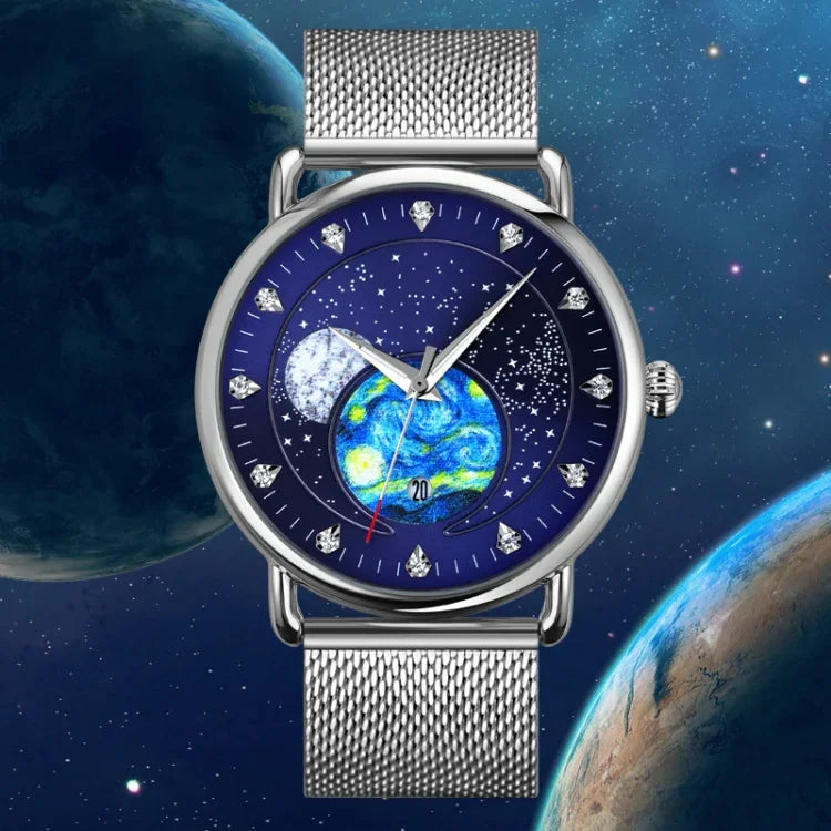 Đồng hồ quartz chống nước SKMEI 9283 khóa thép không gỉ mặt kính, dây thép, dây da